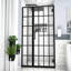 Porte de douche en verre à motif 40 po x 72 po noir mat avec pivot et design pour salle de bain l 40 po x H 72 po, raffinée