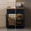 Armoire murale 18 po en bois massif bleu marine avec 2 tablettes réglables prêtes à assembler pour la cuisine, la salle de bain, la buanderie et le garage-129374225