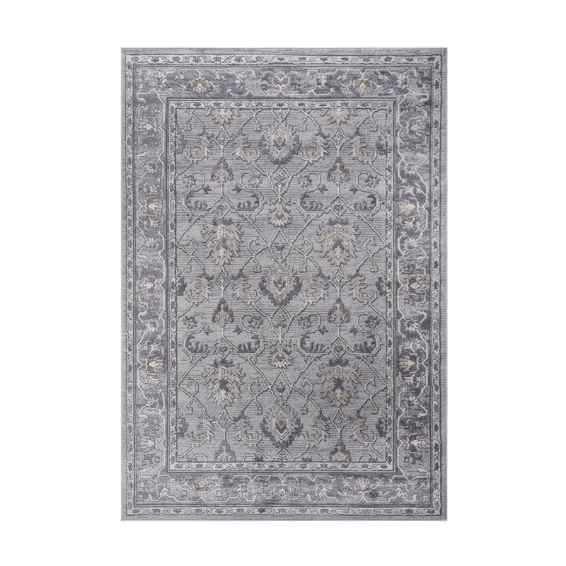 /grey 5x7 Non-shedding Rug - Stain For Bedroom, Living Area, Dining Room Area In Stylish Room, Home Office