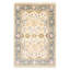 Tapis unique en laine noué à la main 4 pi x 5 pi 10 po nouvel âge en beige / brun / gris foncé Harneen