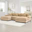 Canapé modulaire surdimensionné de 130 po avec conception ergonomique et accoudoirs larges-1215668960
