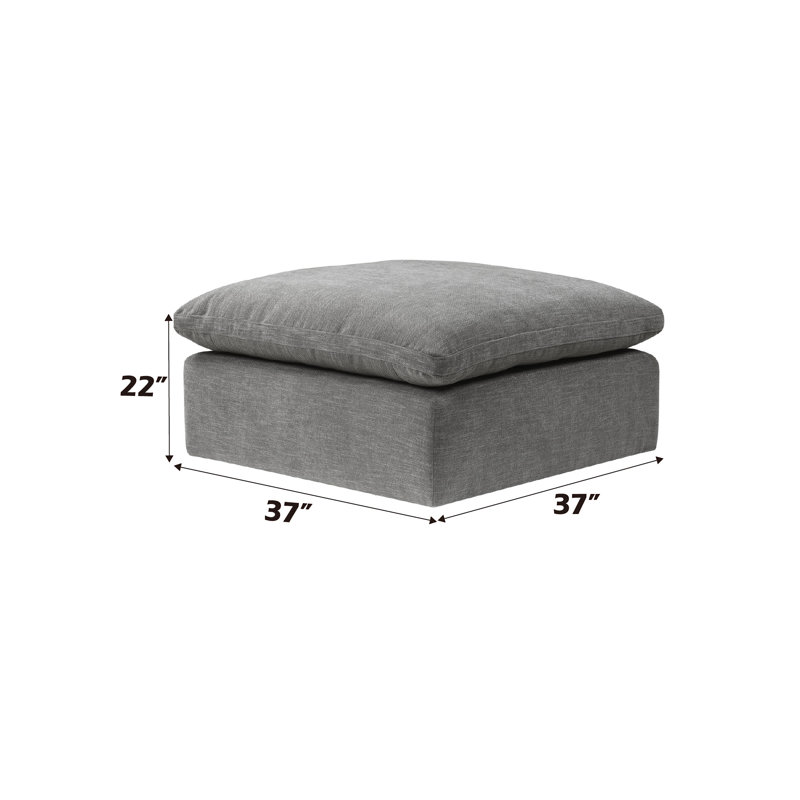 Canapé modulaire en lin avec repose-pieds Naveen
