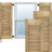 Americraft Two Equal Louver Shutters (Per Pair)-80846506-80846509-80846461