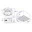 Baignoire tourbillon d'angle 59 "x 59"