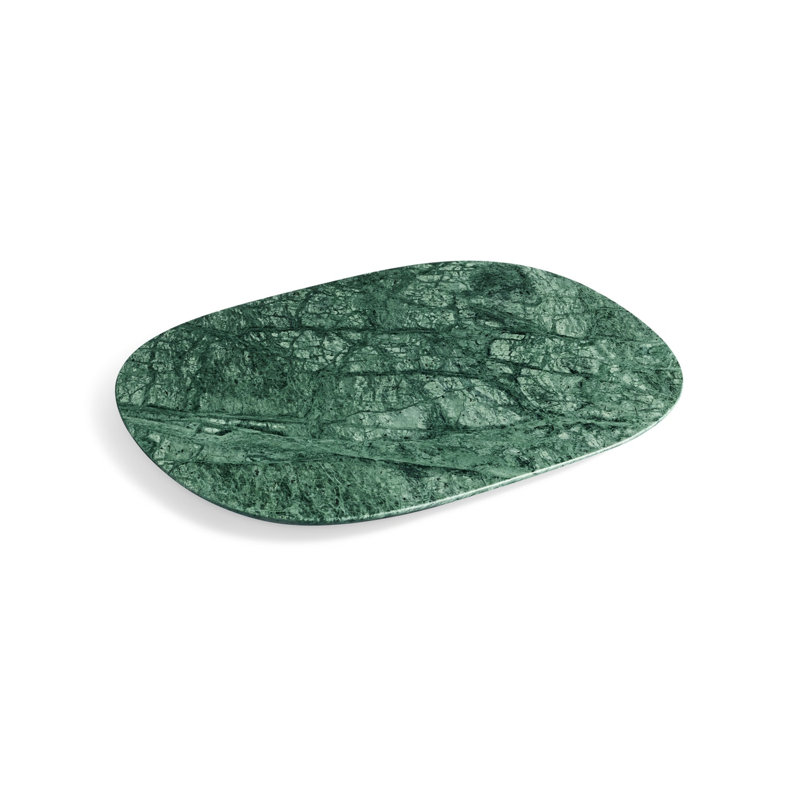 Plateau en marbre Delicieuse, H 1 po x l 16 po x P 13 po, Marbre vert