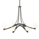 Oval Ribbon 6 - Light Shaded Classic/Traditional Chandelier