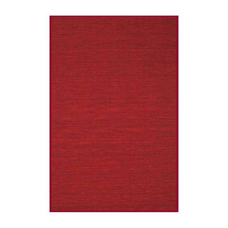 Tapis de zone rouge contemporaine, Rectangle 5 pi x 7 pi