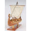 Bateau 13 po Drakkar Viking en bois brun peint à la main