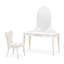 La Marisia Vanity, Mirror & Chair Set - Creamy Pearl