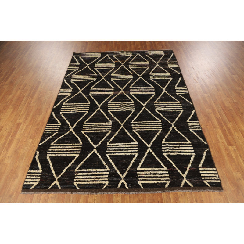 Tapis à motif géométrique oriental marocain 7 x 10