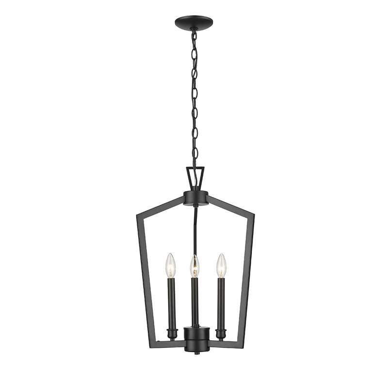 Luminaire suspendu carré à 3 lumières 