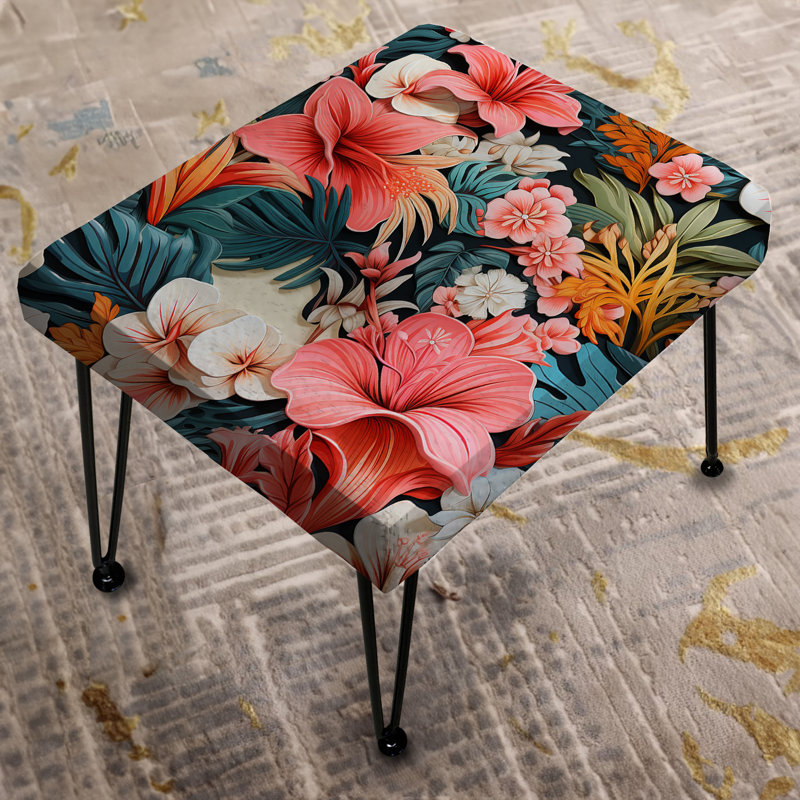 Tropicana fantaisie motif tropical - repose-pieds rectangulaire tropical