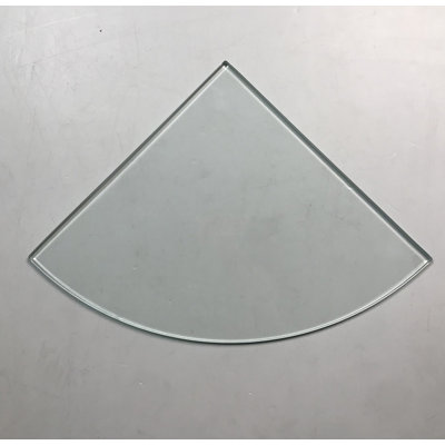 Wrightstown Triangle Glass Corner Shelf with Adjustable Shelves