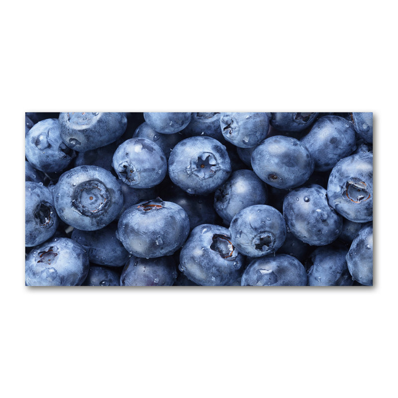 Blueberries - No Frame Print on Glass, Canvas, 70cm H x 140cm W x 2cm D