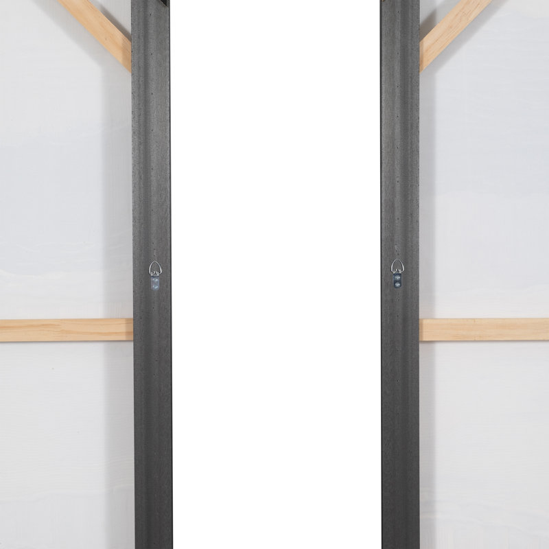 Ensemble d'art mural sur toile 70 "noir, ivoire et gris 70" avec cadre noir - ensemble de 2.