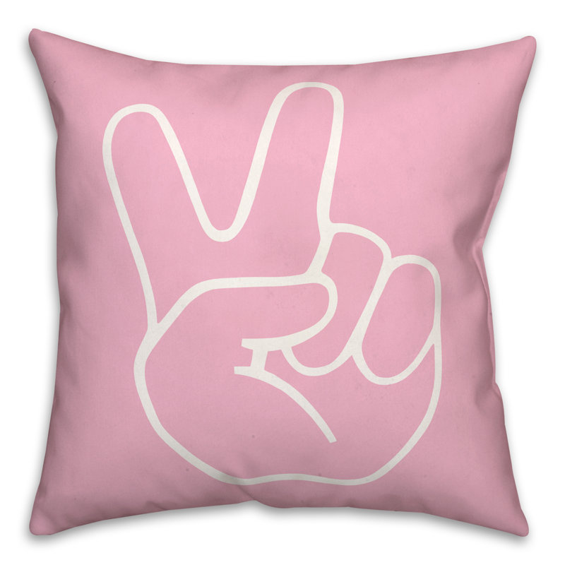 Coussin décoratif, 20 po x 20 po, Rose