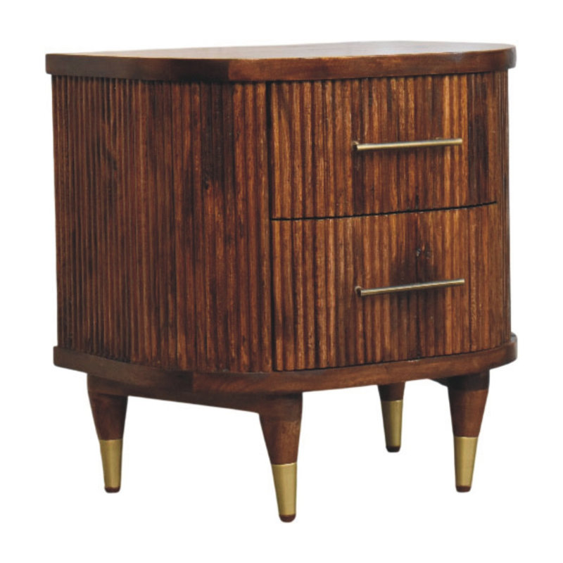 Ribbed Gudella With Brass Handles