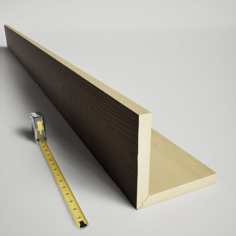 Poutre de plafond à 2 côtés en faux bois Endurathane sablé (poutre en L), H 4 po x l 6 po, Écorce de cèdre, L 8 pi