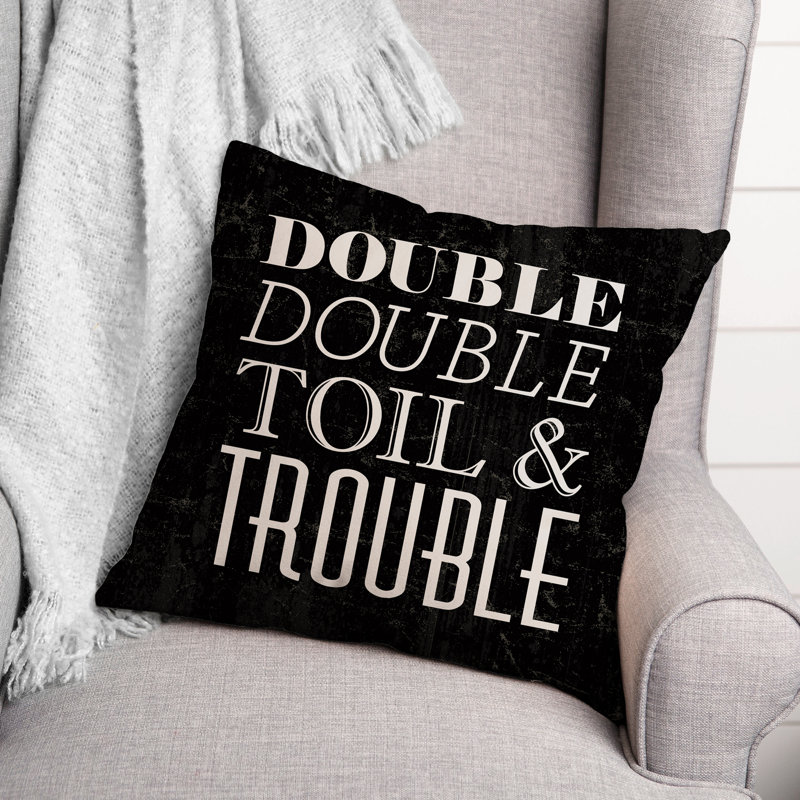  Double Toil Trouble Square Pillow Cover & Insert, 20" x 20"
