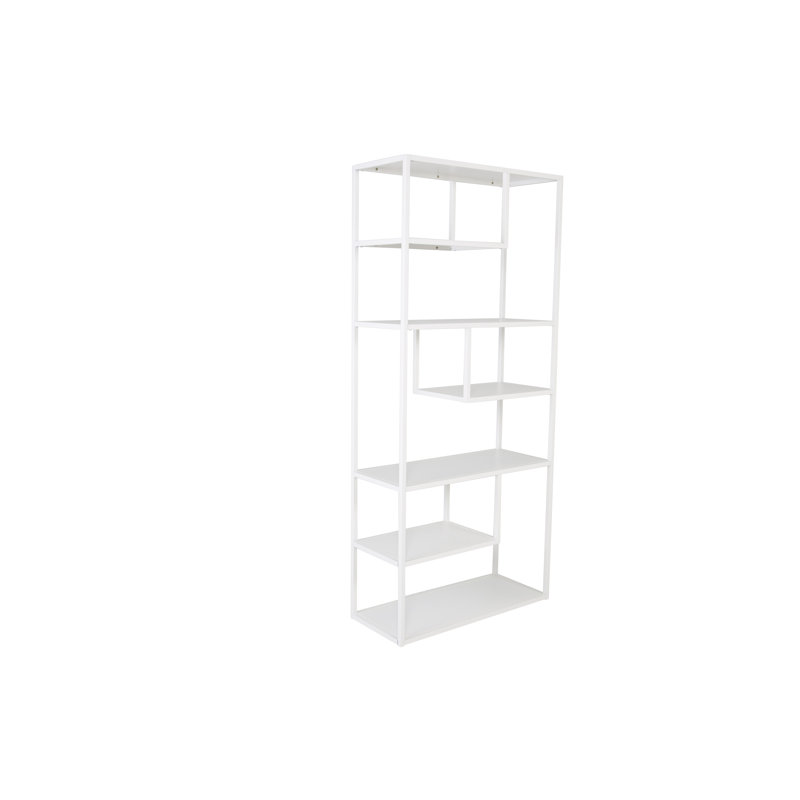 Cogan 188cm H x 85cm W Geometric Bookcase, White