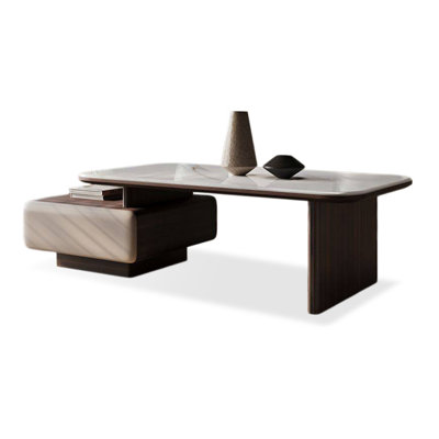 Picture Color Glass-ceramics Rectangular Coffee Table