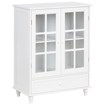 Display Cabinet CARLET Wood 71 cm 38 cm White