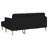 vidaXL Sofa Set with Cushion Black Polyester-1100002307