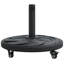 Parasol Base Black Steel 45 X 45 X 39 Cm Rollable Umbrella Base