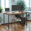 Industrial Rustic 120CM Computer Desk With Adjustable Shelves