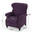 Fauteuil inclinable avec accoudoirs roulés prune Accents