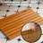Saneha Solid Wood Non-Slip Shower Mat