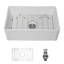 Évier de cuisine blanc avec évier de cuisine 30 po x 20 po x 10 po à cuve en céramique blanche réversible