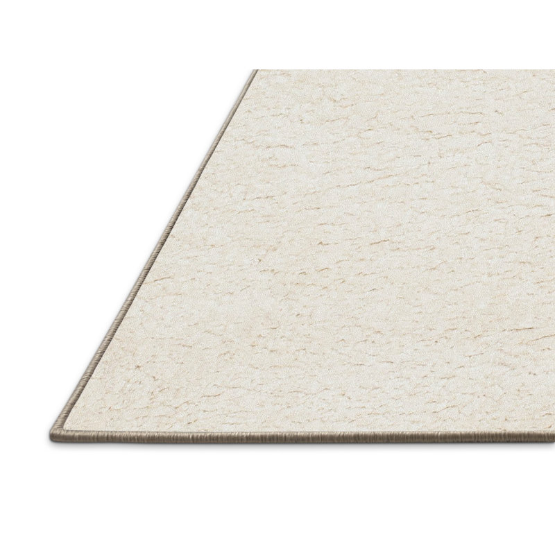 Tapis de zone ivoire contemporaine, Rectangle 5 pi x 8 pi