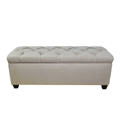 Heaney Polyester Blend Upholstered Storage Bench