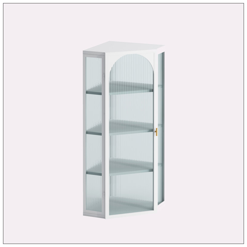 Armoire de coin murale avec rangement à quatre niveaux