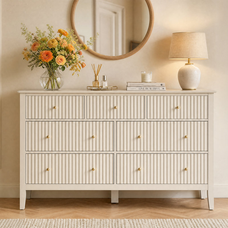 Commode 7 tiroirs, l 53,2 po