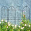 Ensemble de 4 treillis de jardin en métal antirouille 71 po x 19,7 po - Support pour plantes grimpantes d'extérieur pour vignes, roses et légumes (noir)-1747542381