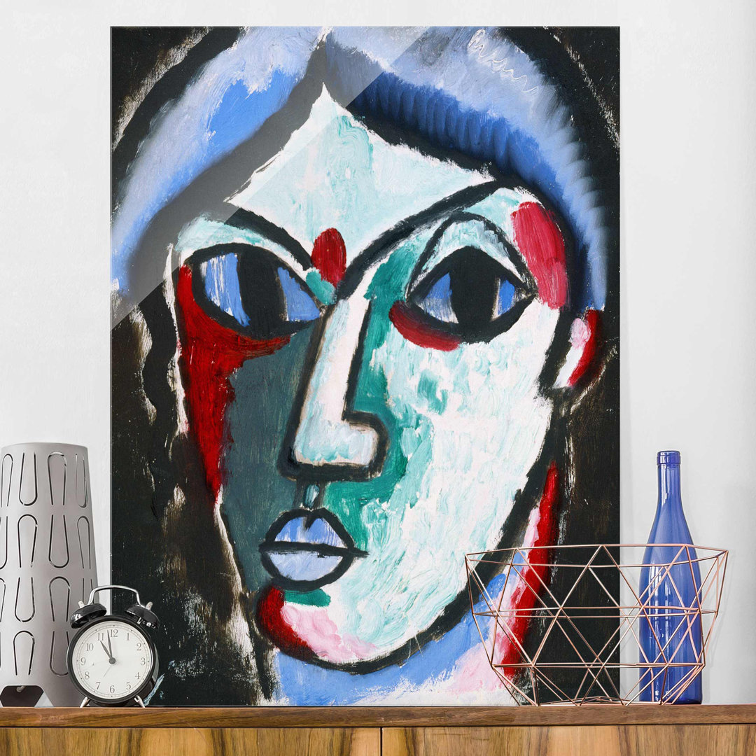 Glasbild Porträt eines Mannes von Alexey von Jawlensky