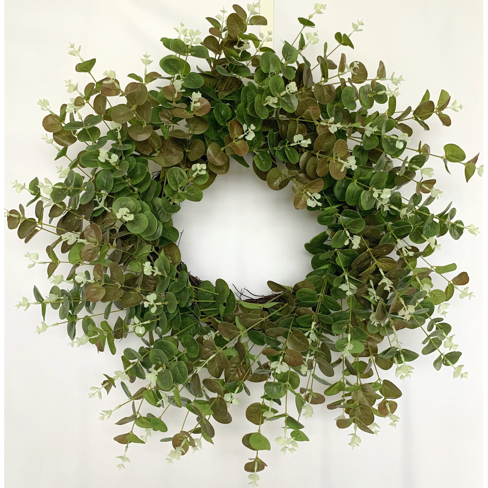 26'' Handcrafted Faux Eucalyptus Wreath, Green