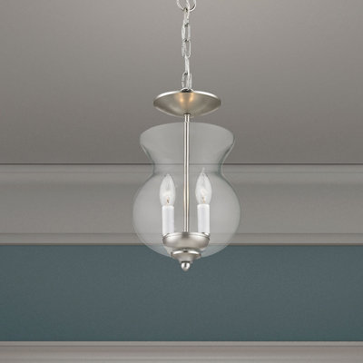 2 - Light Brushed Nickel Pendant