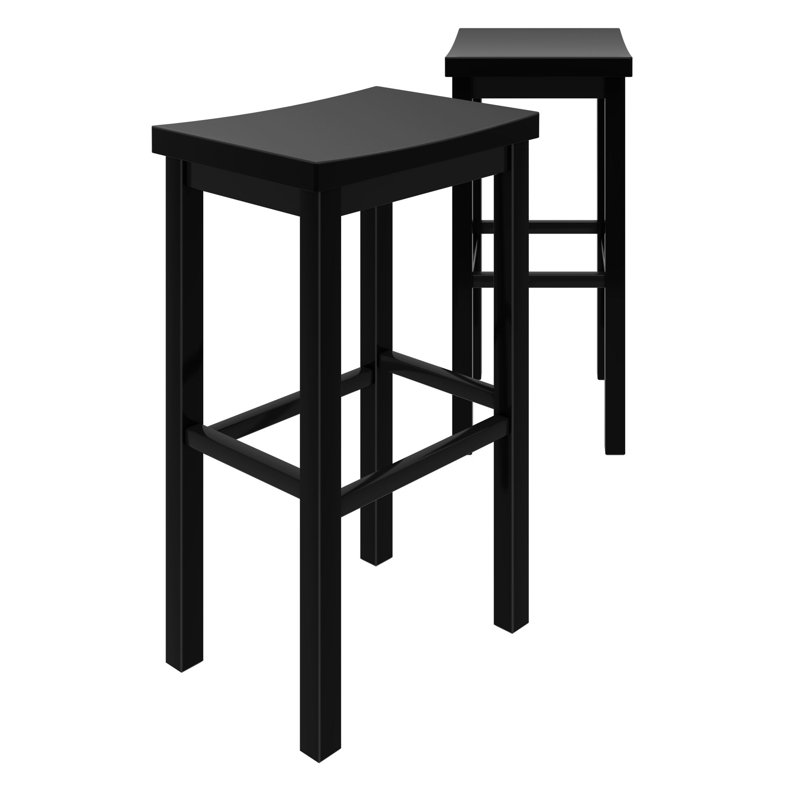 Hauteur du tabouret de bar (30 po) - paquet de 2, noir, Noir