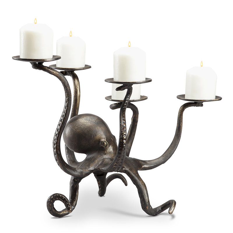 Porte-bougie pilier Octopus