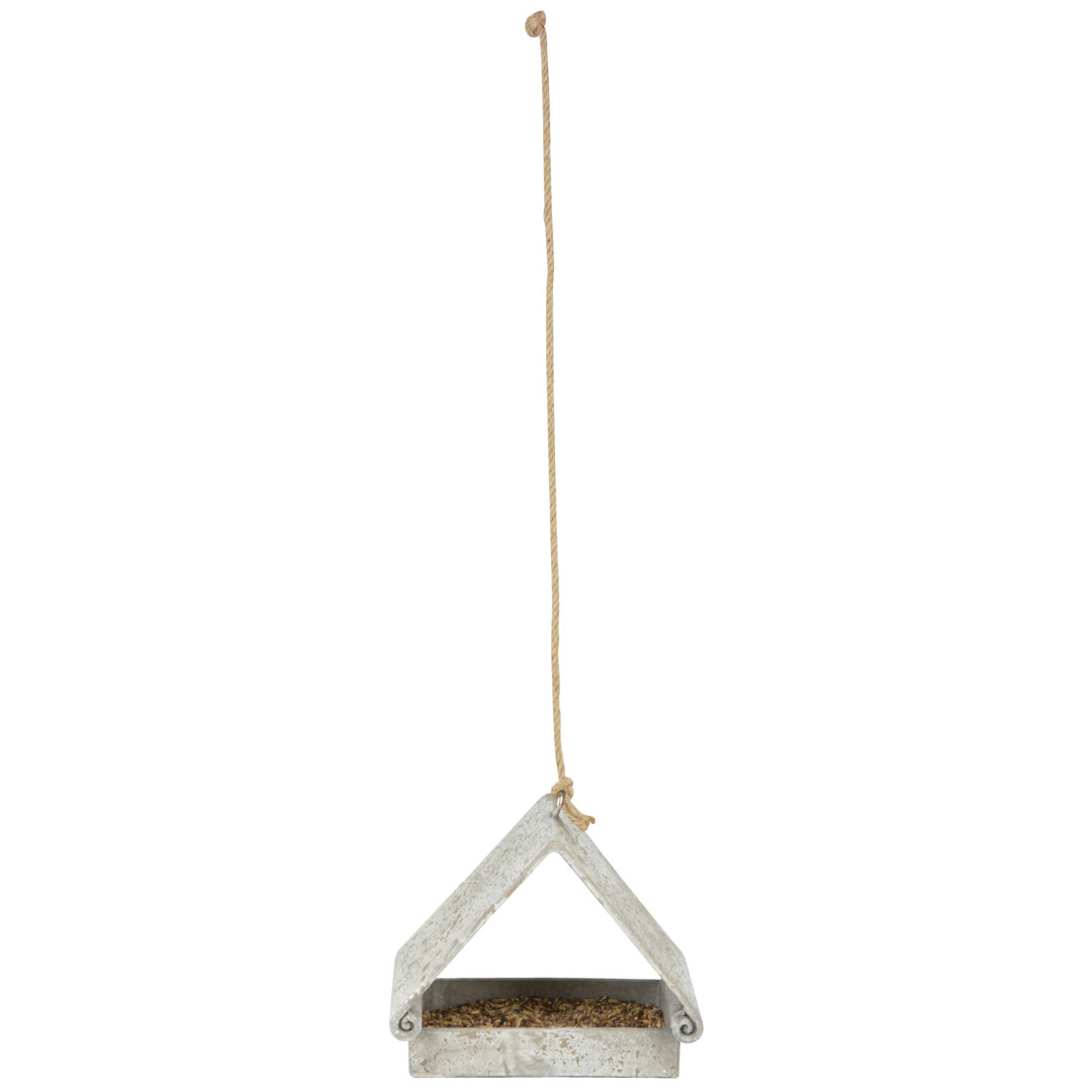 Aged Resin Triangle Hanging Bird Feeder