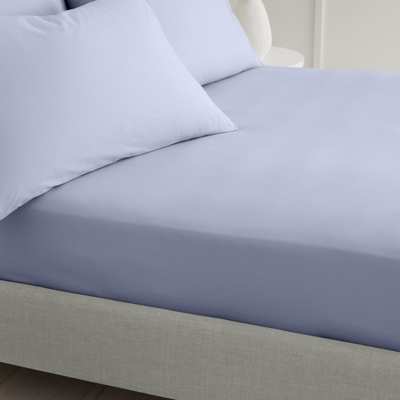 200 Thread Count 100% Cotton Extra Deep Fitted Sheet, Purple, Super King (6')