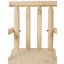 Tabouret de bar rustique - fabrication en bois de sapin, chaise avec repose-pieds, accoudoir large, tabouret de cuisine rustique, chaise de bistro haute pour salle à manger, restaurant, pub, 4 pieds, couleur brun clair