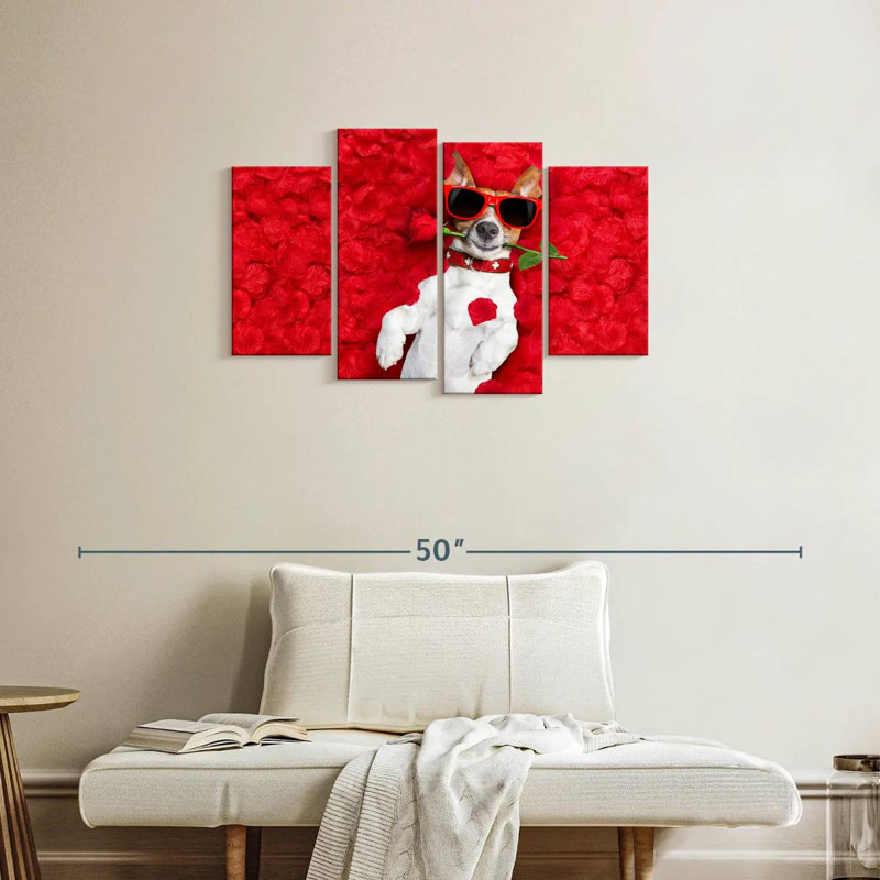 Chien Brampt Sweet Valentine's Day, H 22 po x l 36 po