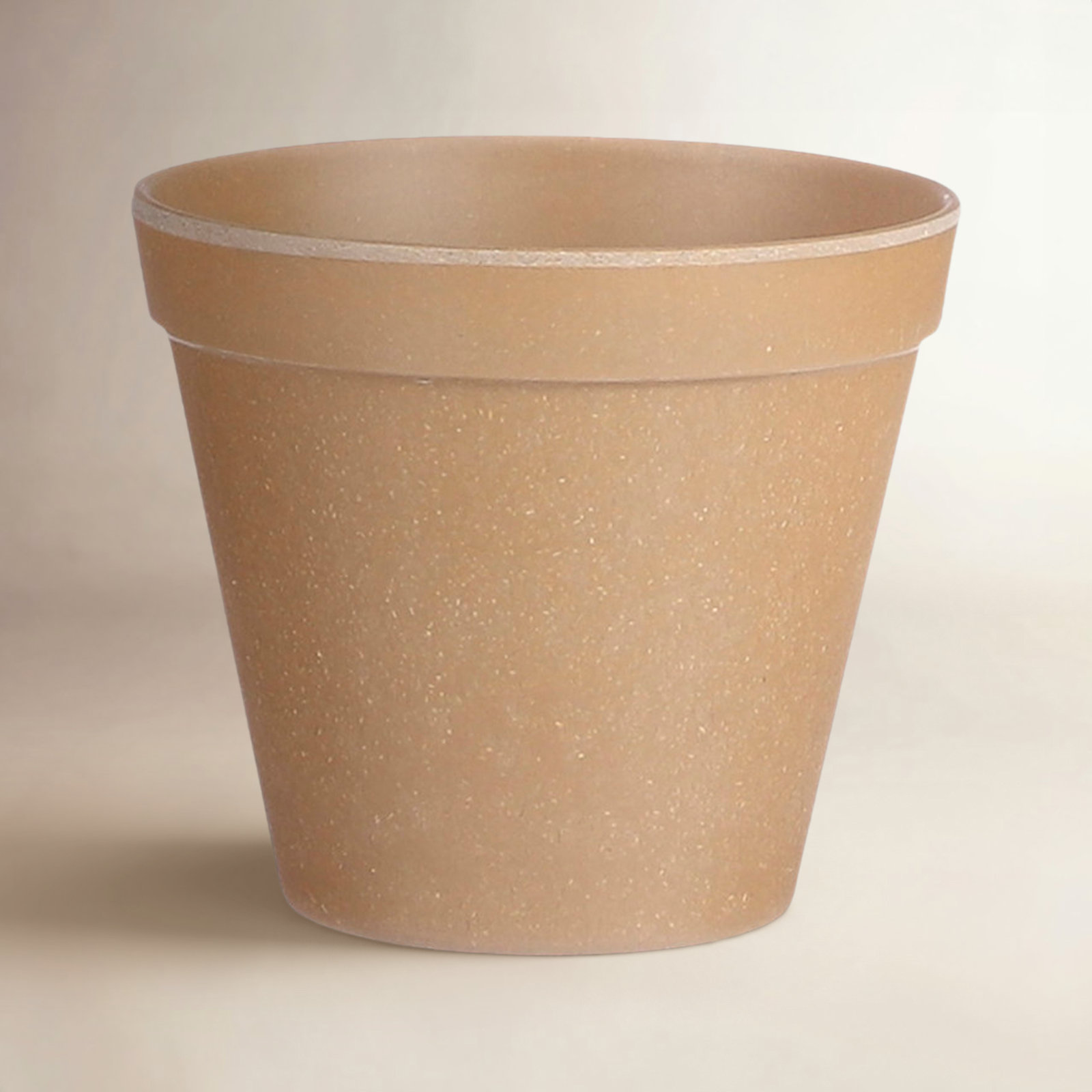 Brendan 4" Pot Planter, Tan, 3.75" H x 4.3" W x 4.3" D