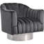 Fauteuil d'appoint pivotant en velours Farrah-30980283-30980287