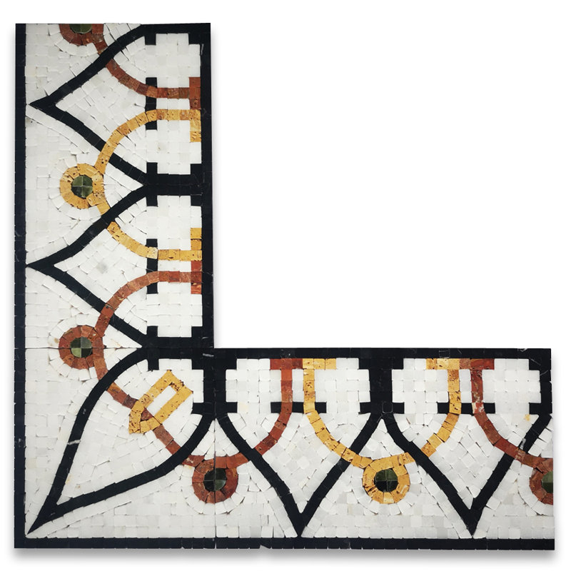Blossom Emperador 7.1" x 7.1" Marble Mosaic Wall & Floor Tile