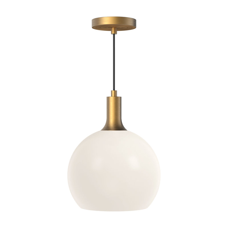Castilla 1 - Light Single Pendant, Aged Gold, Opal